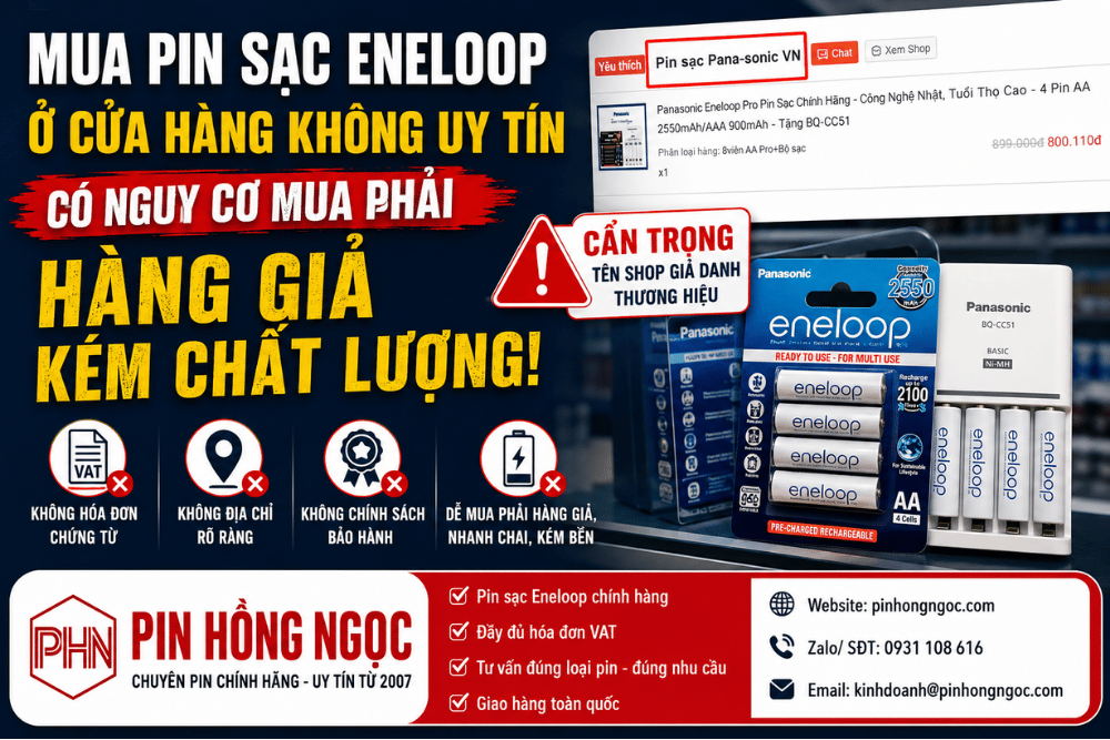 Mua Pin Sạc Eneloop Ở Cửa Hàng Không Rõ Pháp Nhân: Cẩn Trọng Hàng Giả