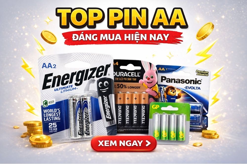 Loại Pin AA nào tốt nhất ? TOP 5 Pin AA Tốt Nhất Hiện Nay – Lựa Chọn Hoàn Hảo Cho Thiết Bị Của Bạn