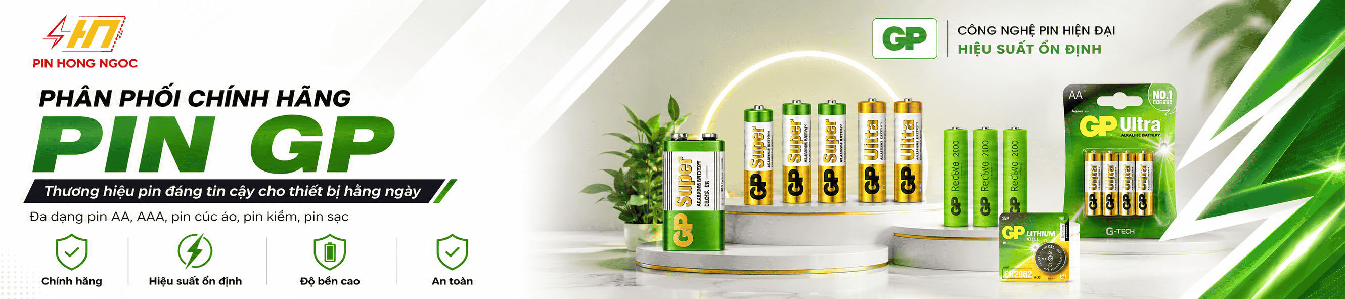 Pin Gp Nhà Phân Phối Pin GP chính hãng | AA, AAA, C, D, CR2032, giá tốt