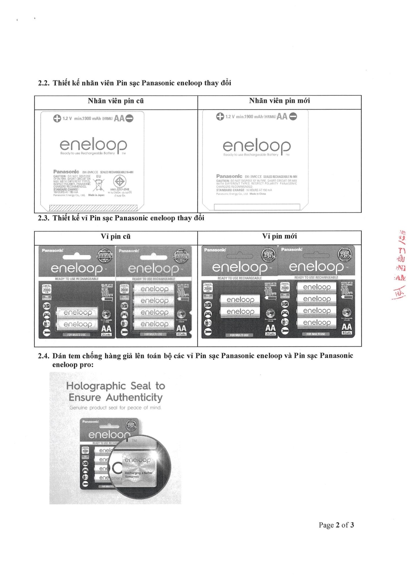Panasonic cập nhật bao bì pin sạc eneloop mới