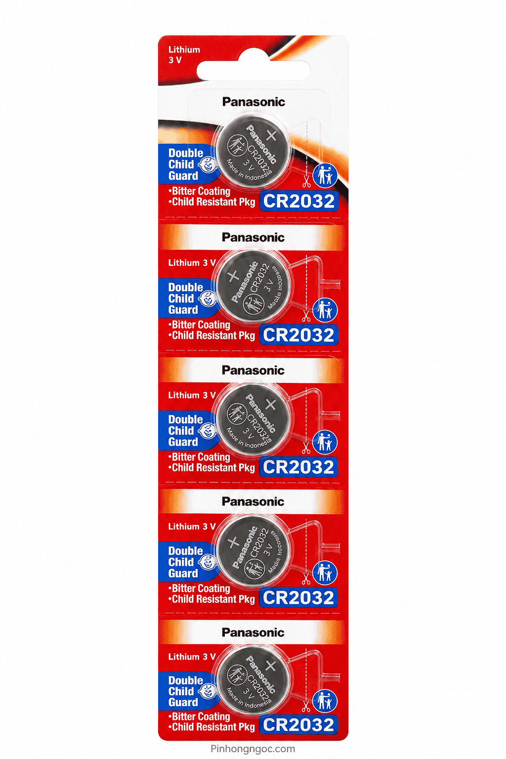 Pin Panasonic CR2032 bao bì mới hạn sử dụng 12 năm có chất đắng an toàn hơn cho gia đình