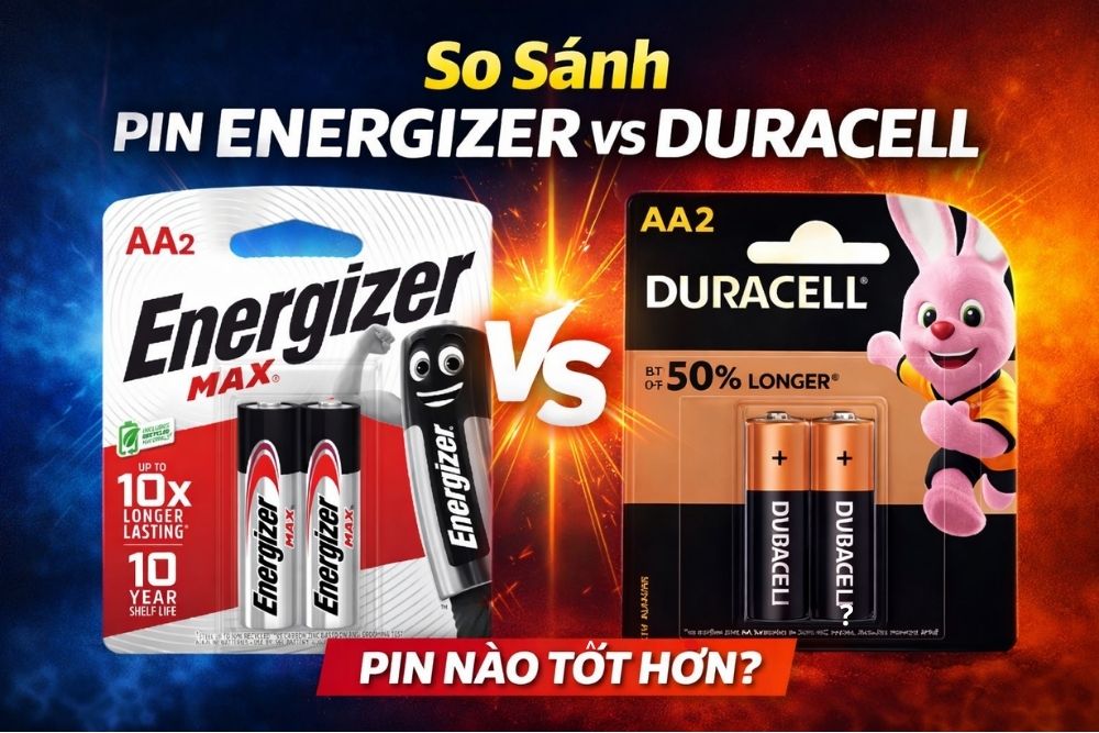 So sánh pin Energizer và Duracell AA chính hãng pin nào tốt hơn