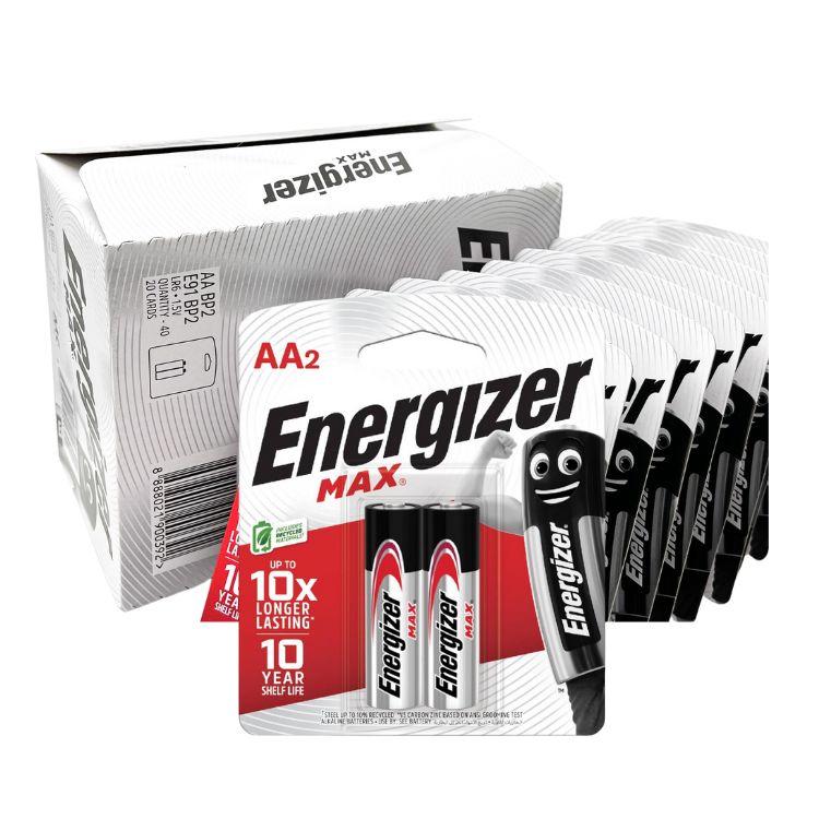 Hộp pin Energizer Max AA chính hãng dùng cho chuột bàn phím đồ chơi đèn pin