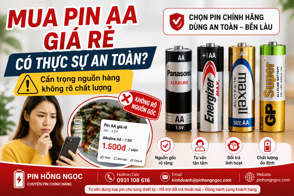 Mua pin AA giá rẻ trên mạng có an toàn không