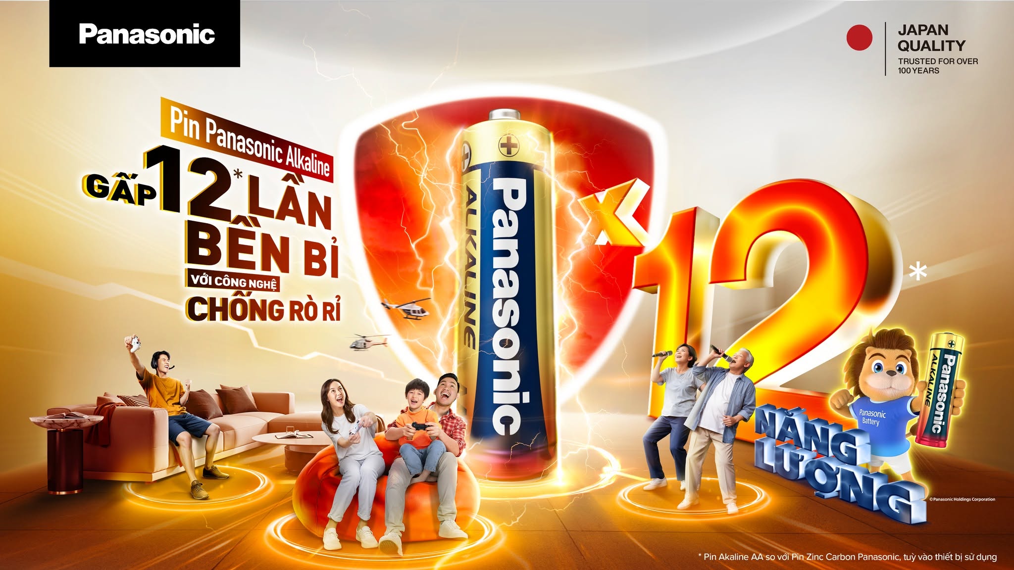 Pin Panasonic Alkaline AA LR6T