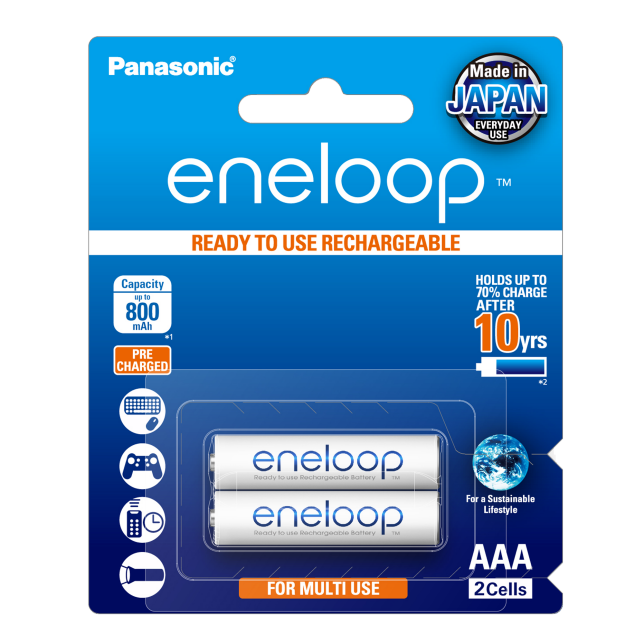 Pin sạc Panasonic Eneloop AAA 800–950mAh chính hãng
