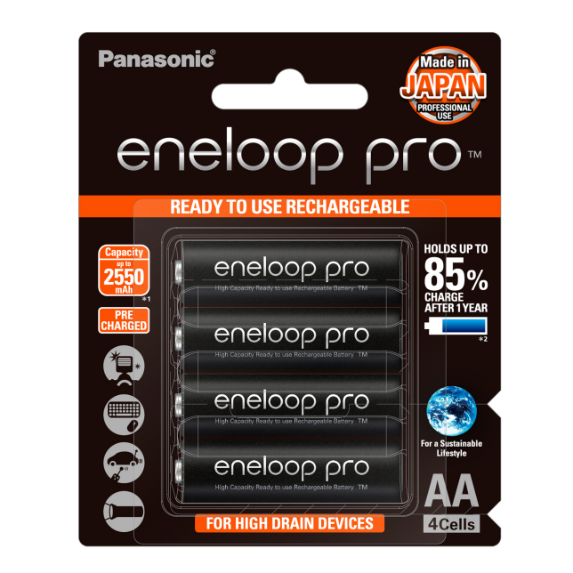 Pin sạc Panasonic Eneloop Pro AA 2550mAh và AAA 950mAh chính hãng