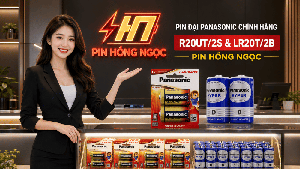 So sánh pin đại Panasonic R20UT/2S và LR20T/2B cho doanh nghiệp