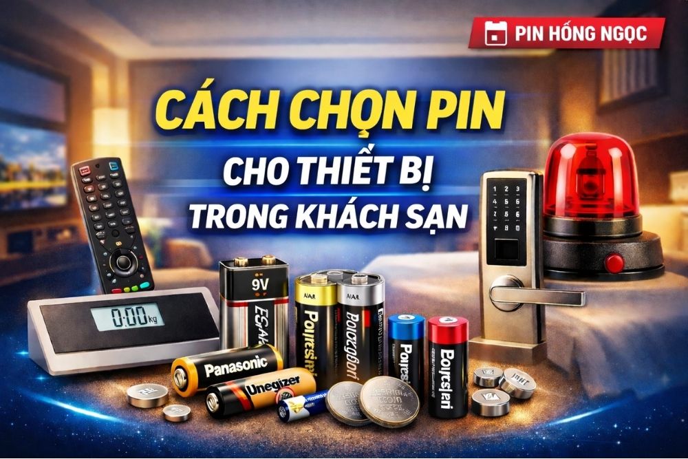 Cách chọn pin cho thiết bị trong khách sạn