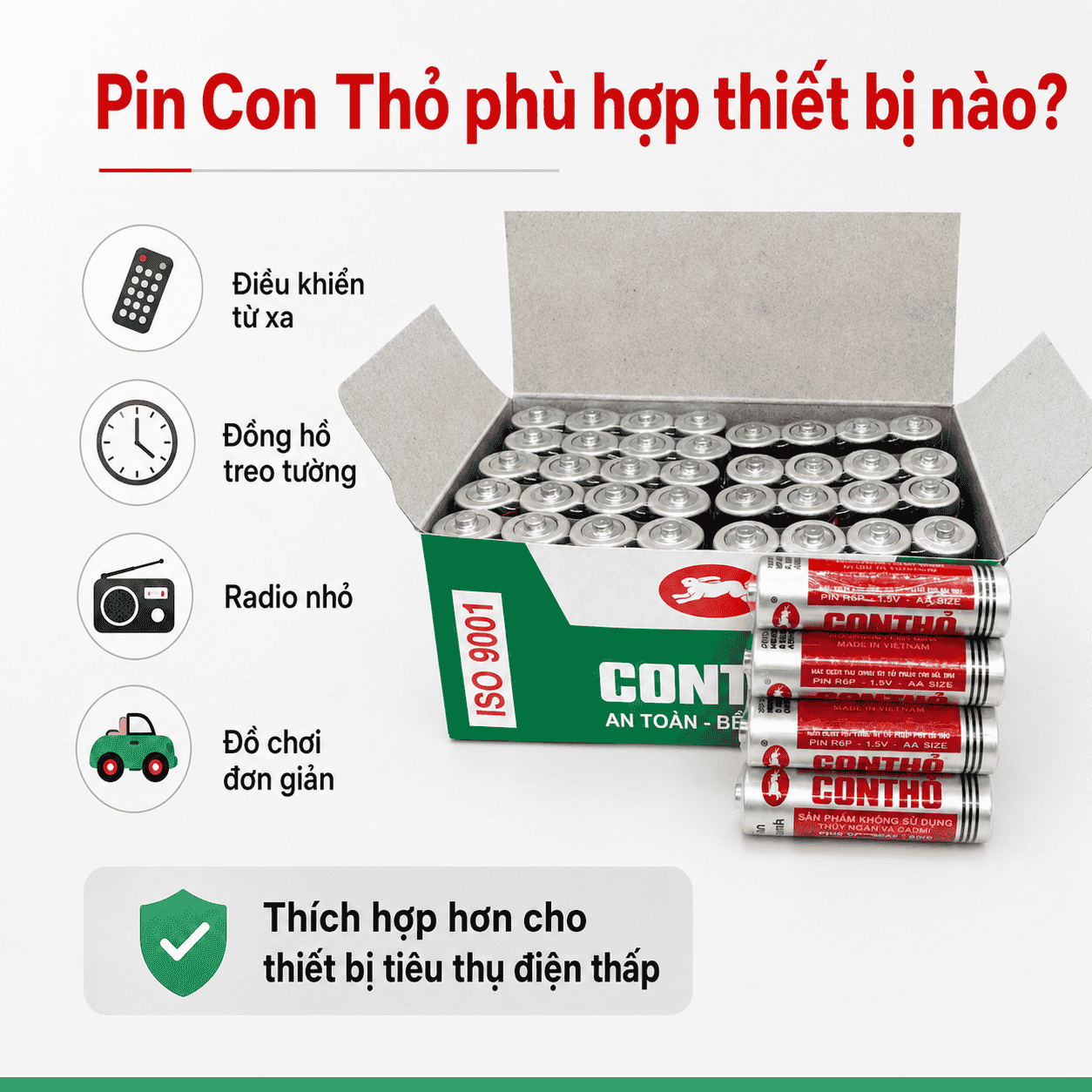 Pin Con Thỏ phù hợp với thiết bị nào