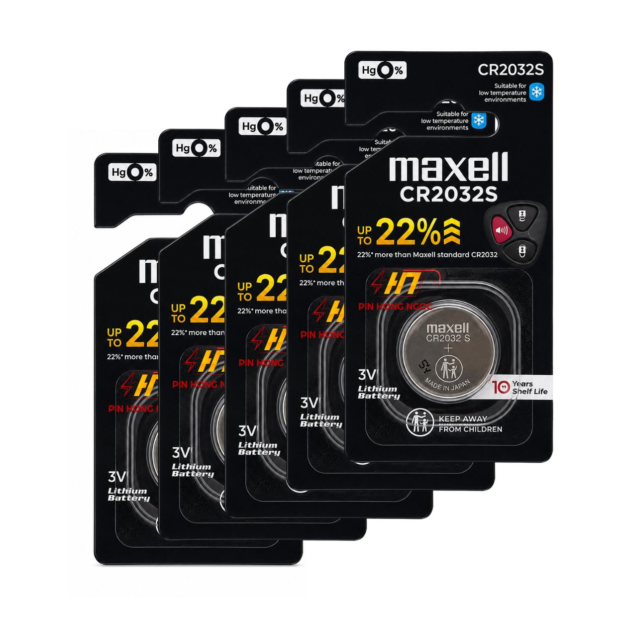 Pin Maxell CR2032S quy cách 1 viên và combo 5 viên