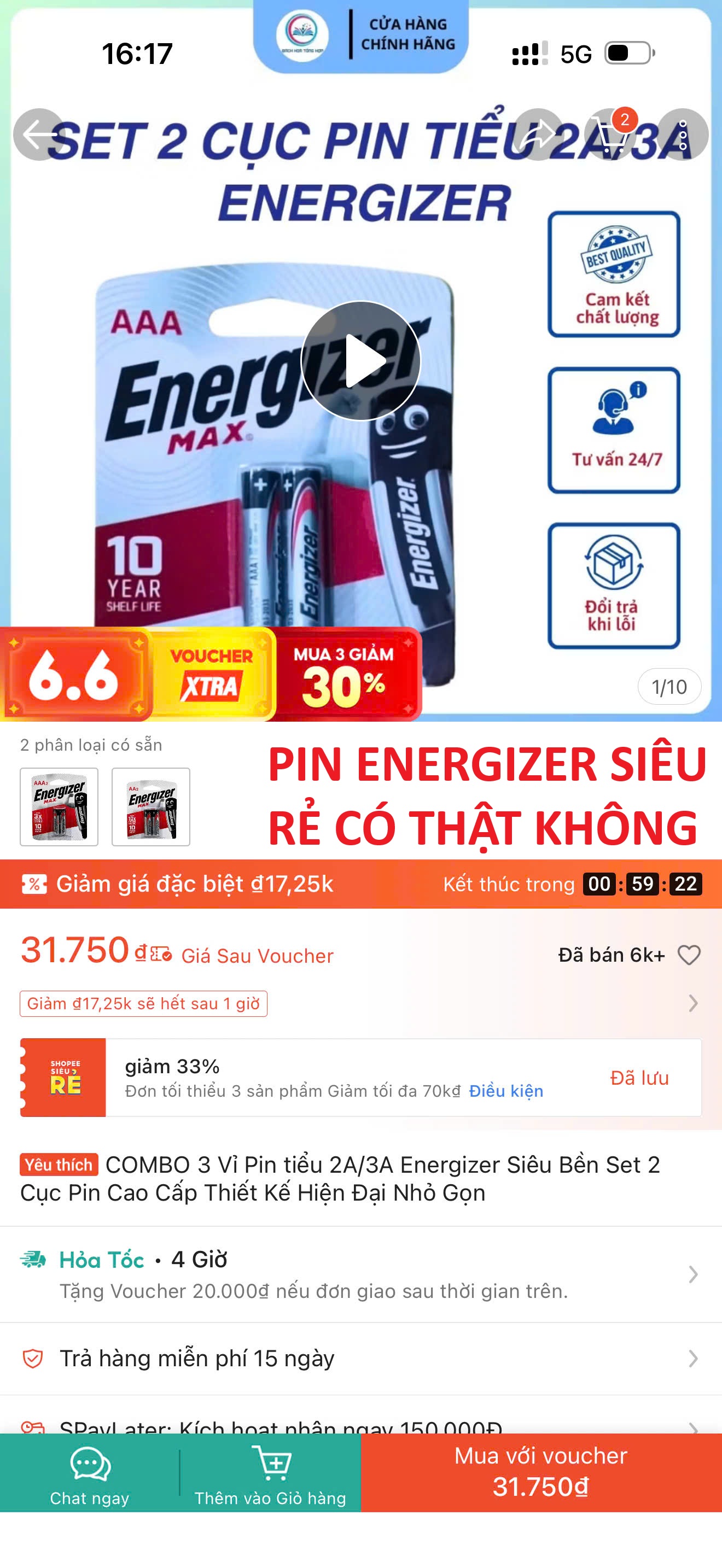 Pin Energizer siêu rẻ trên sàn thương mại điện tử có thật sự đáng mua không