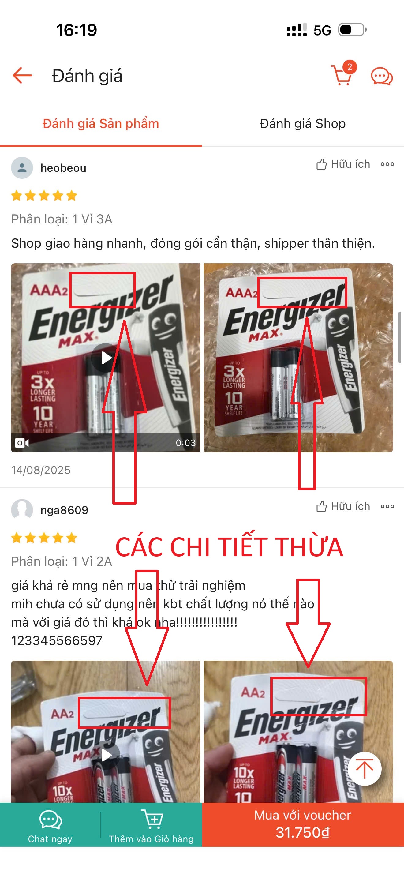 Nhiều khách đánh giá tốt pin Energizer giá rẻ dù chưa kiểm chứng chất lượng lâu dài