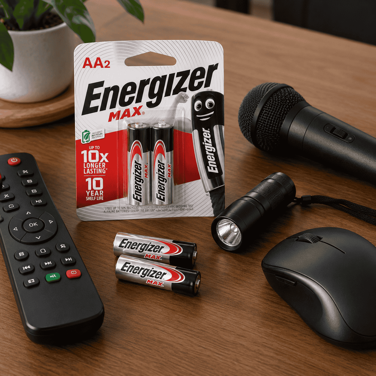 Pin Energizer Max E91 BP2 AA dùng cho remote chuột micro đèn pin và thiết bị gia đình