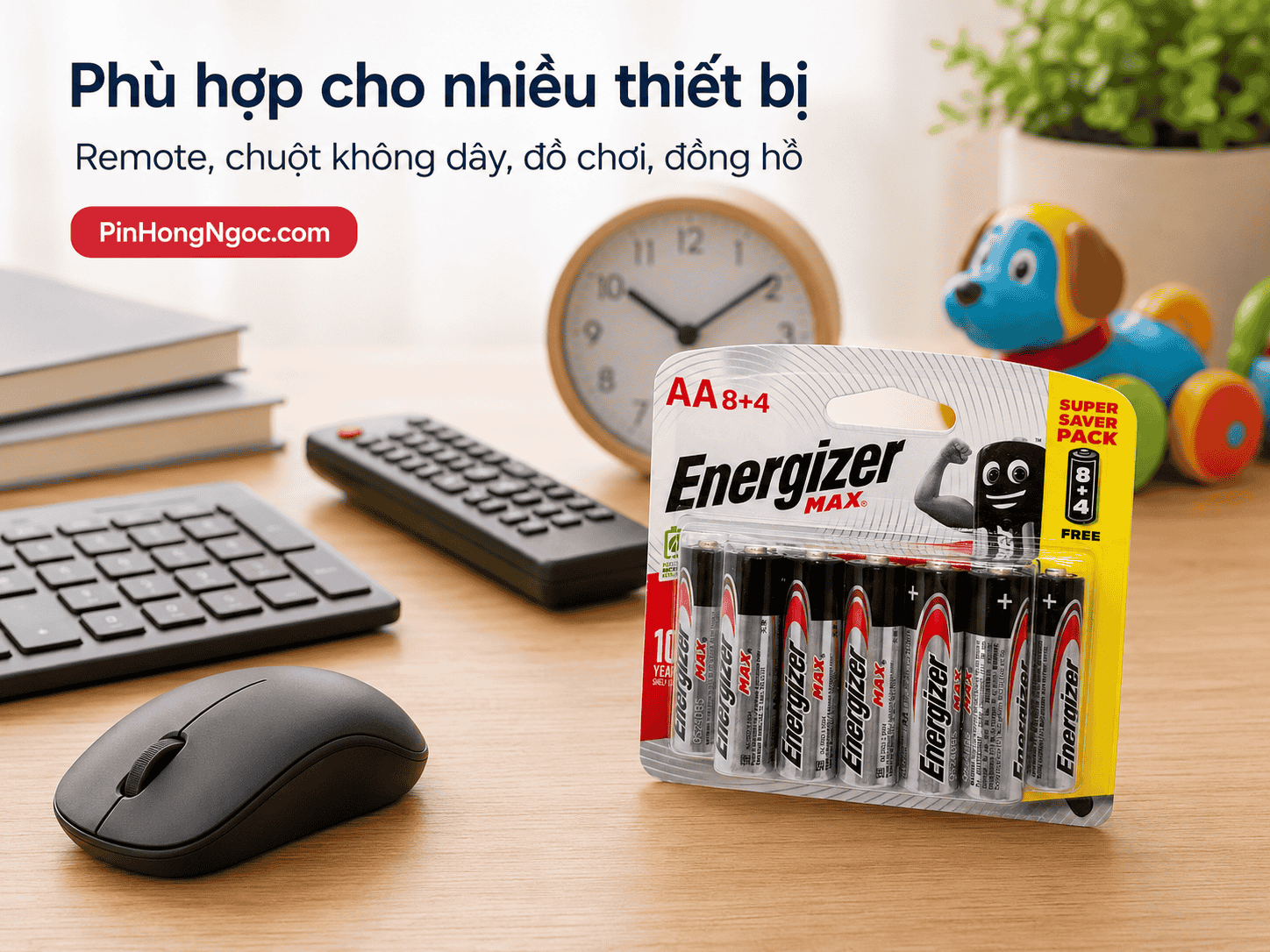 Khi nào nên dùng vỉ 12 viên Energizer Max AA E91 BP8+4