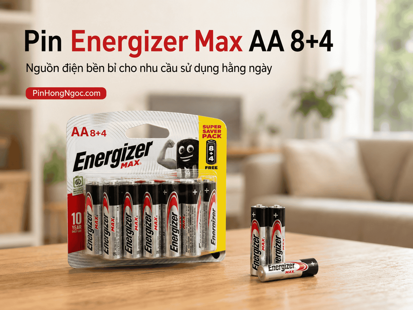 Pin Energizer Max AA dùng cho chuột bàn phím đồ chơi remote đồng hồ và đèn pin