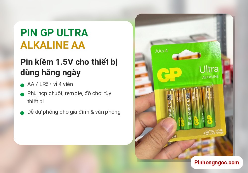 Pin GP Ultra Alkaline AA là gì