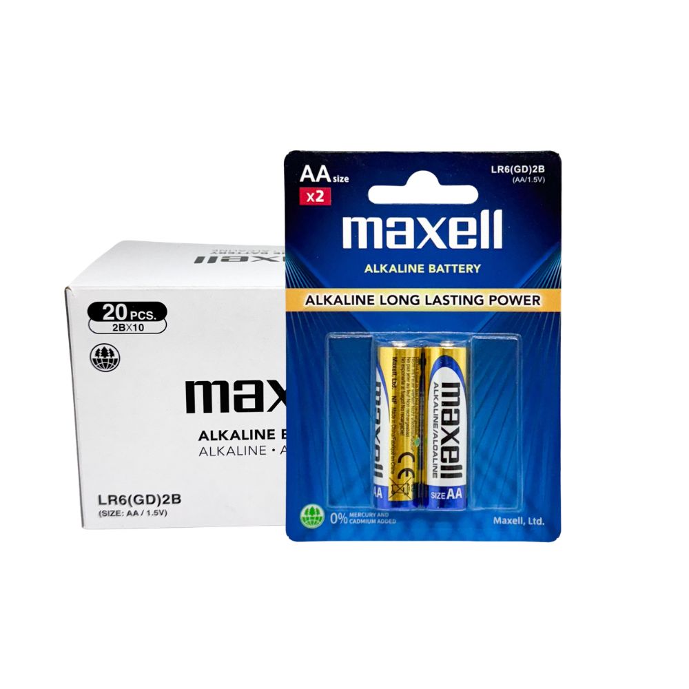 Pin Maxell AA Alkaline cho siêu thị mini và cửa hàng văn phòng phẩm