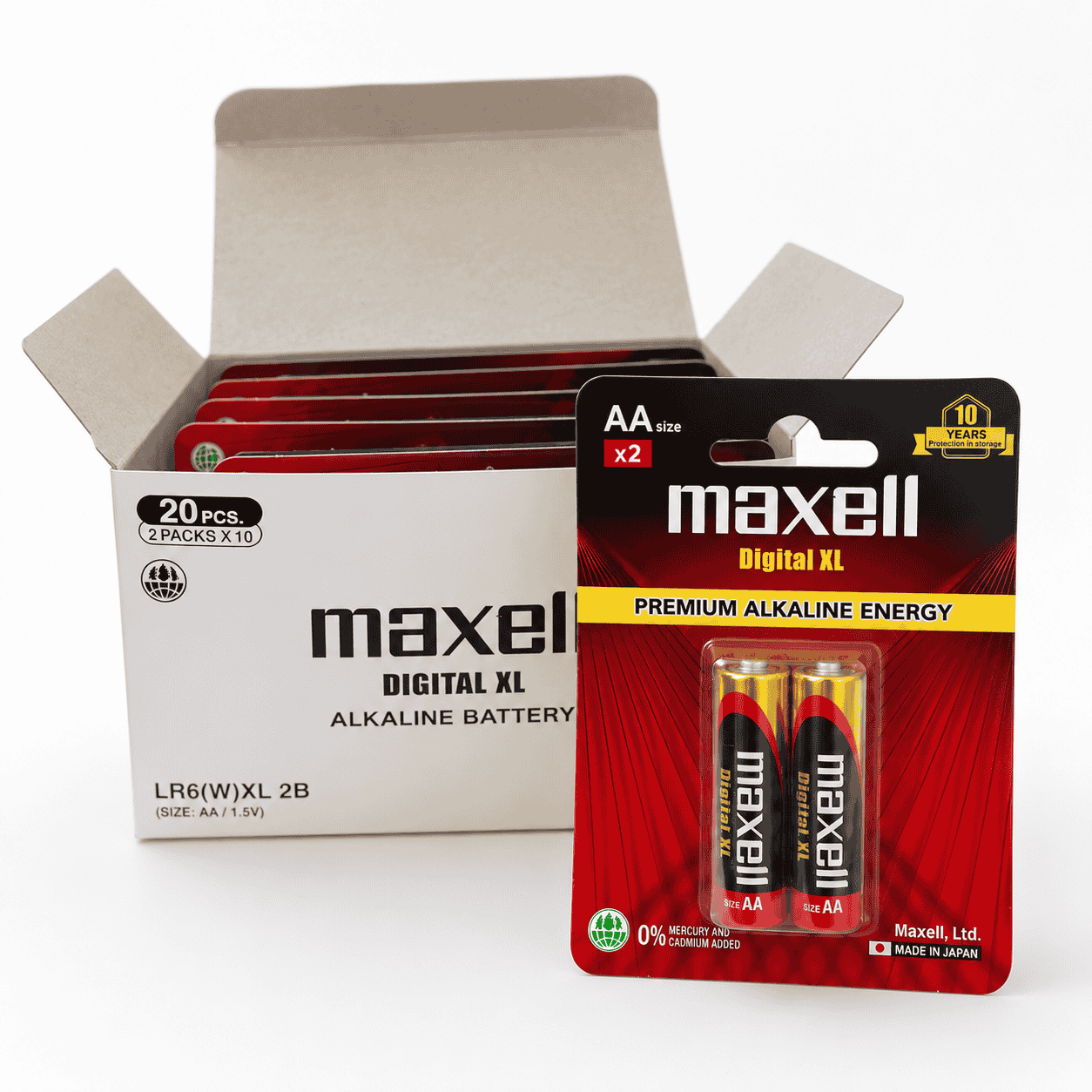 Vỉ pin Maxell Digital XL AA 1.5V Made in Japan
