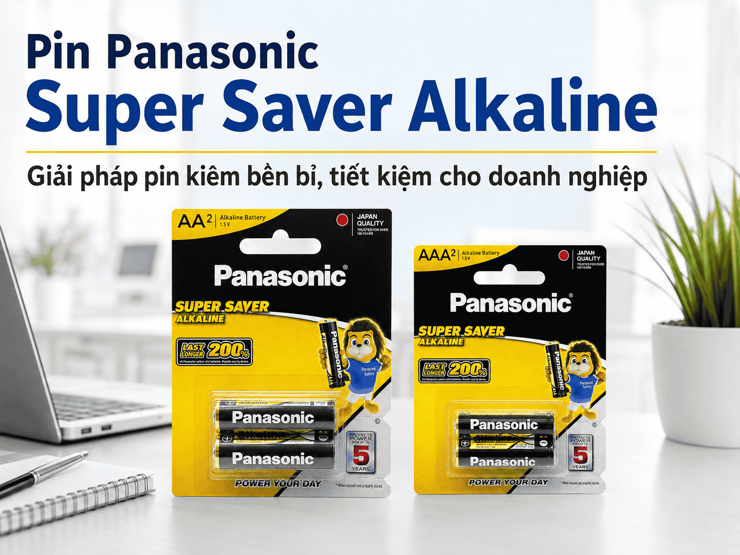Pin Panasonic Super Saver Alkaline AA cho doanh nghiệp