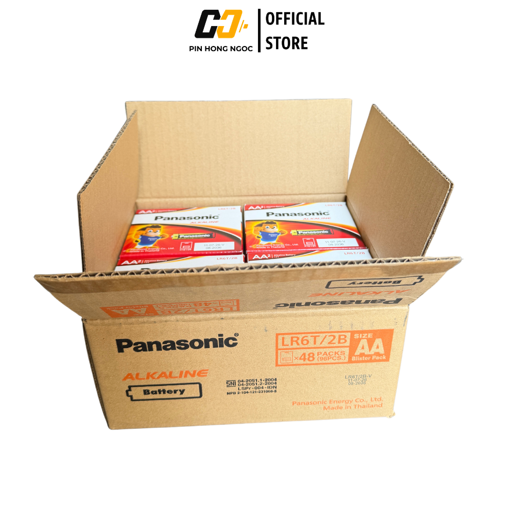 Thùng 96 viên pin Panasonic AA Alkaline LR6T/2B 1.5V