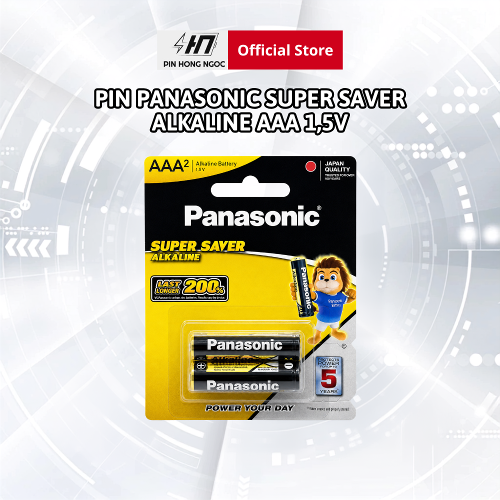 Pin Panasonic LR03YTP/2B-V AAA Super Saver Alkaline chính hãng vỉ 2 viên