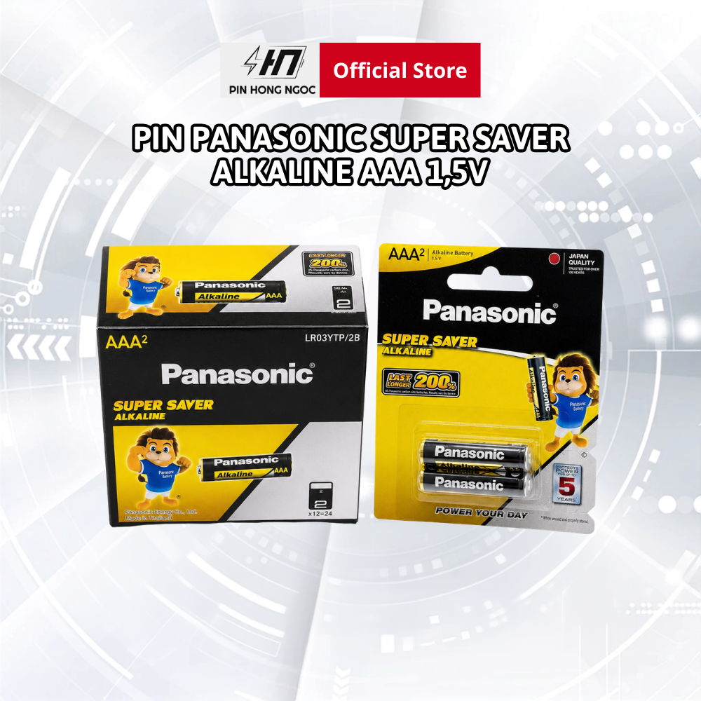 Pin Panasonic AAA Super Saver Alkaline dùng cho thiết bị gia đình và văn phòng