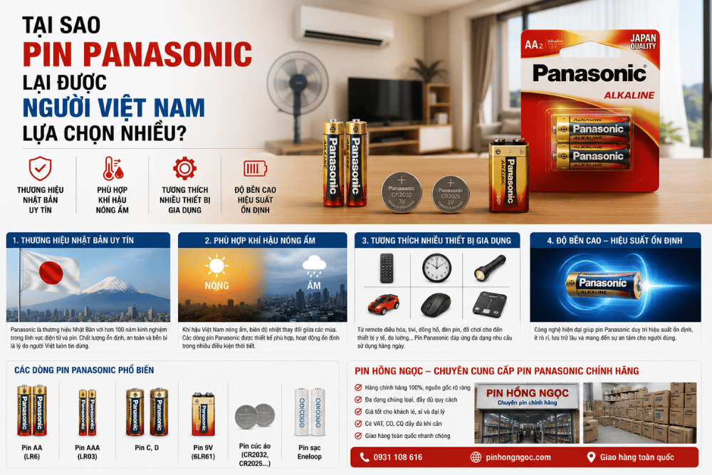 Tại sao pin Panasonic được người Việt Nam tin dùng nhiều