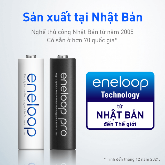 Pin sạc Panasonic Eneloop cho thiết bị gia đình và công việc