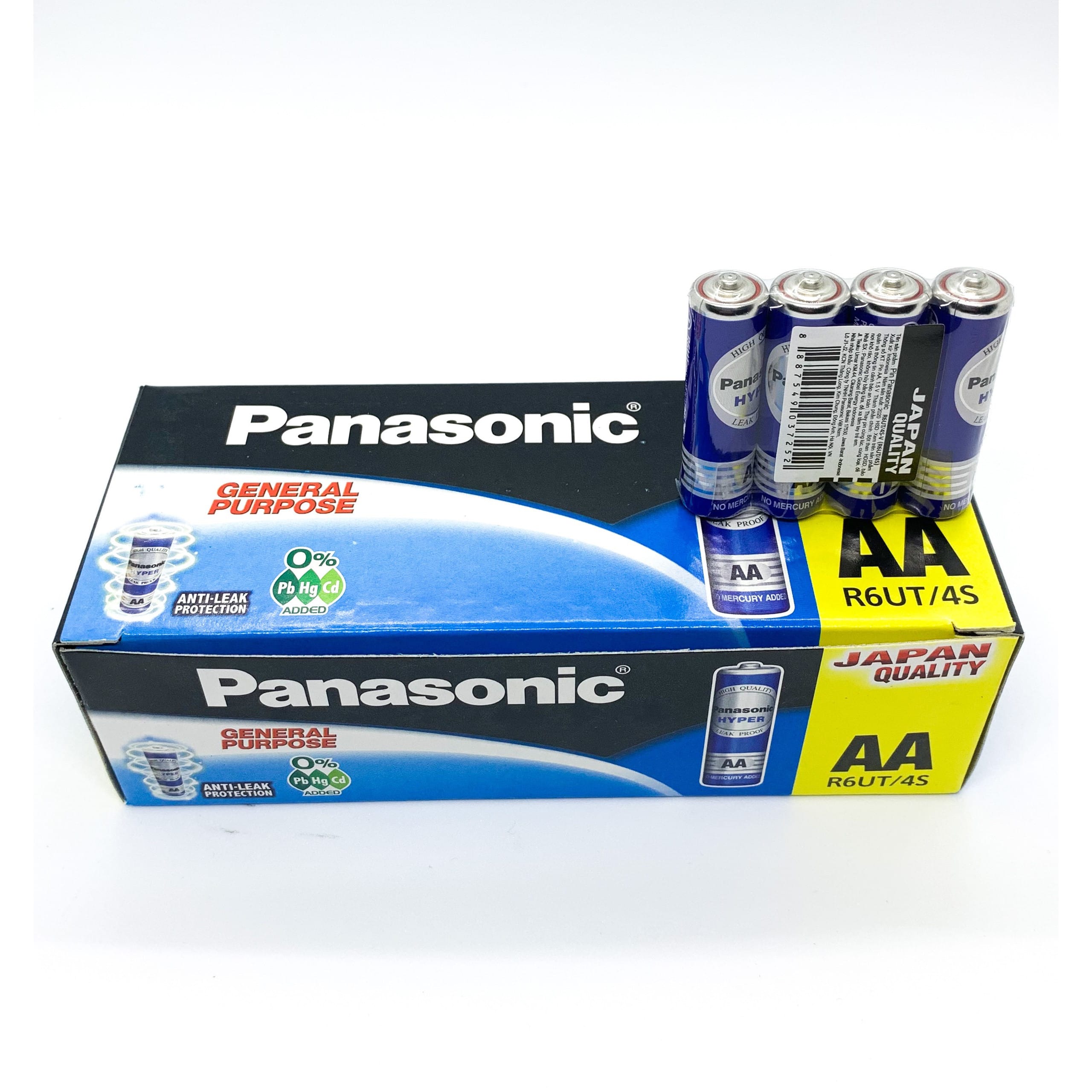 Pin Panasonic R6UT/4S mã cũ hiện không còn phổ biến tại Việt Nam