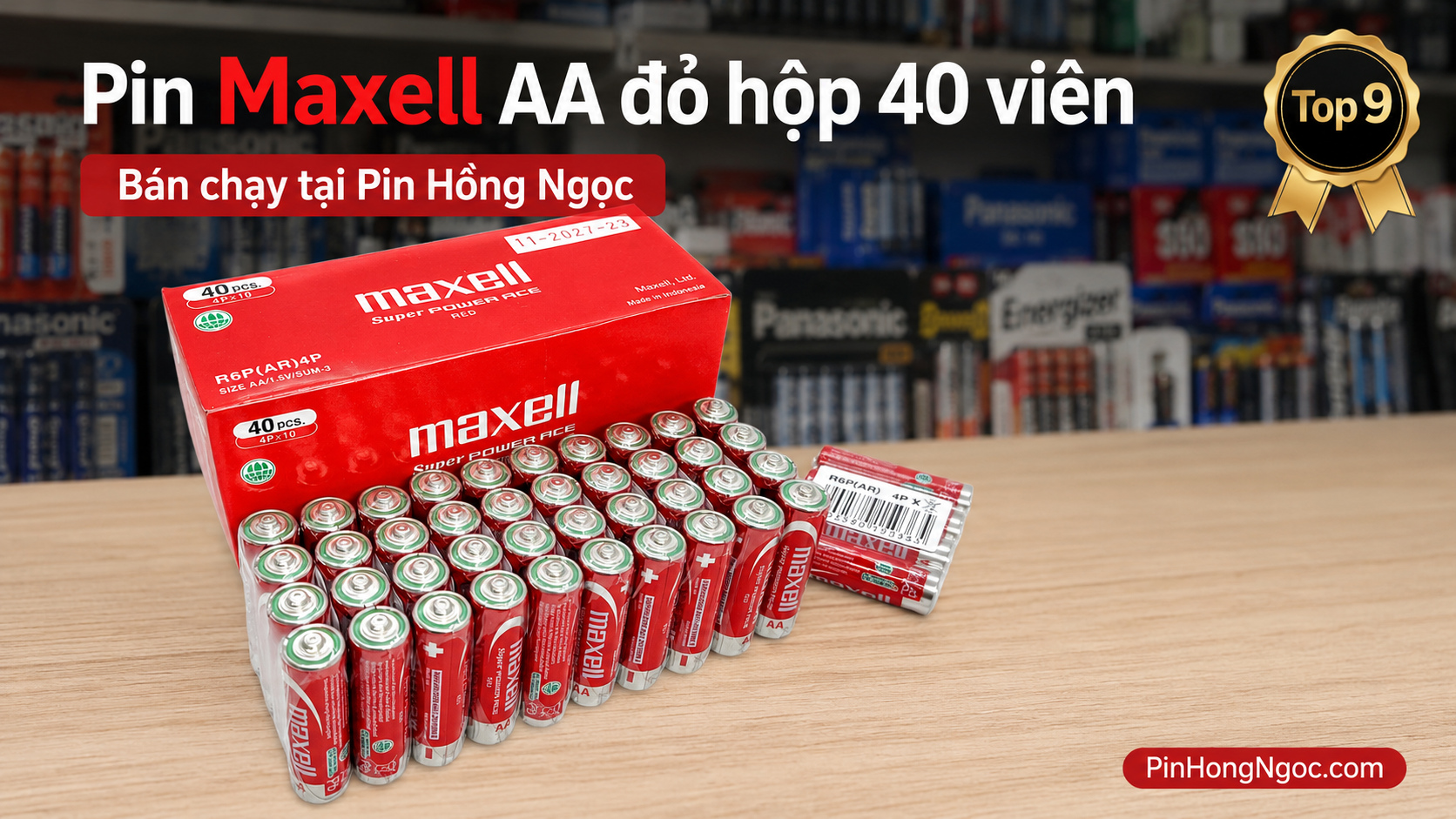 Top 9 Pin Maxell AA đỏ hộp 40 viên bán chạy tại Pin Hồng Ngọc