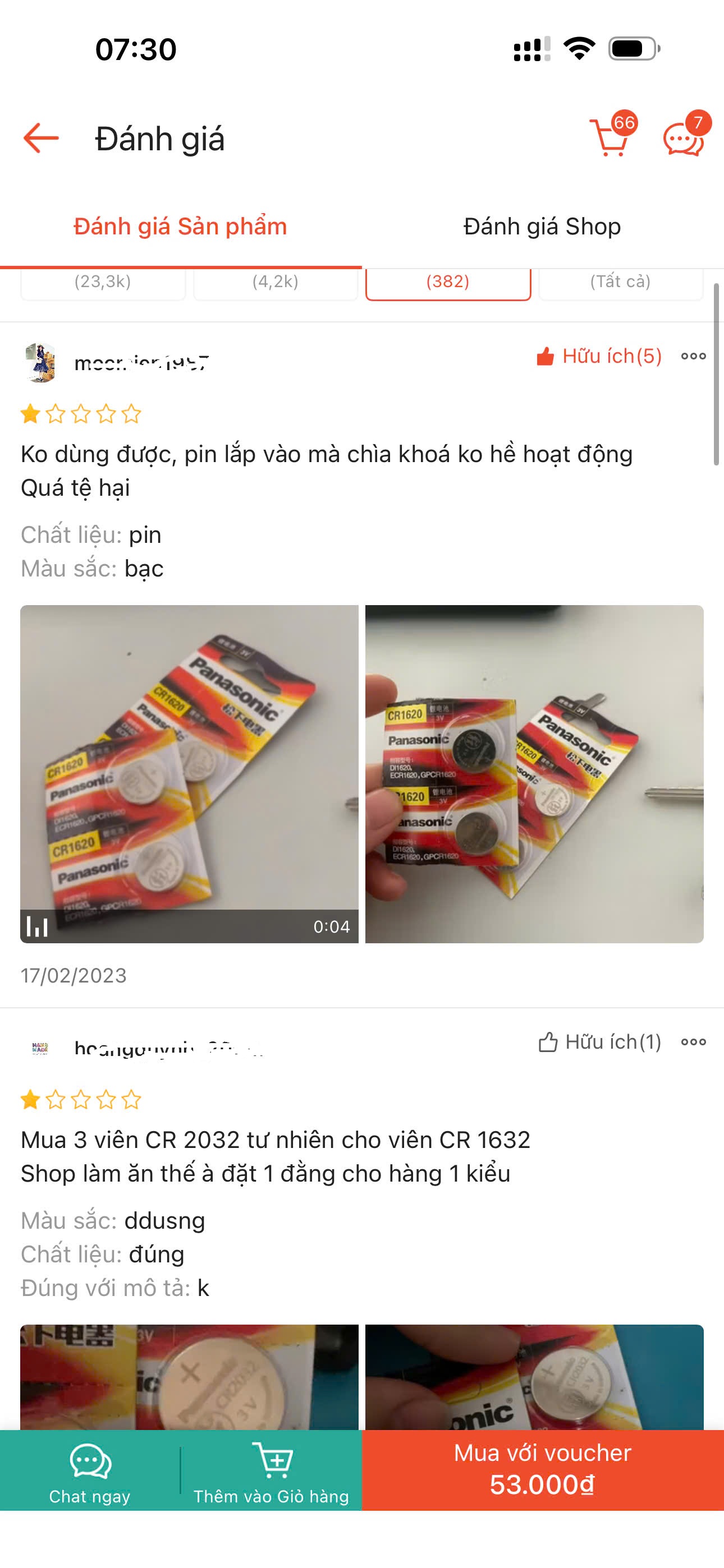 Kiểm tra bao bì và thông tin pin CR2032 Panasonic trước khi thay cho smartkey