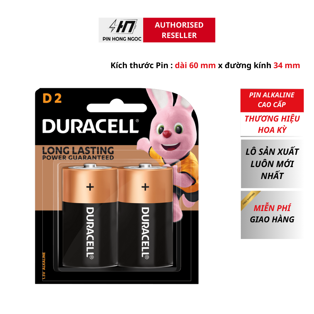 Pin đại D Duracell Coppertop 1.5V