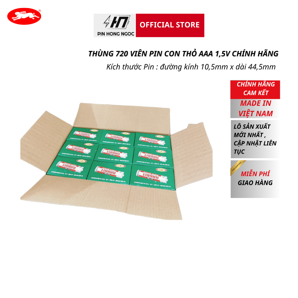 Pin AA Con Thỏ hộp lớn