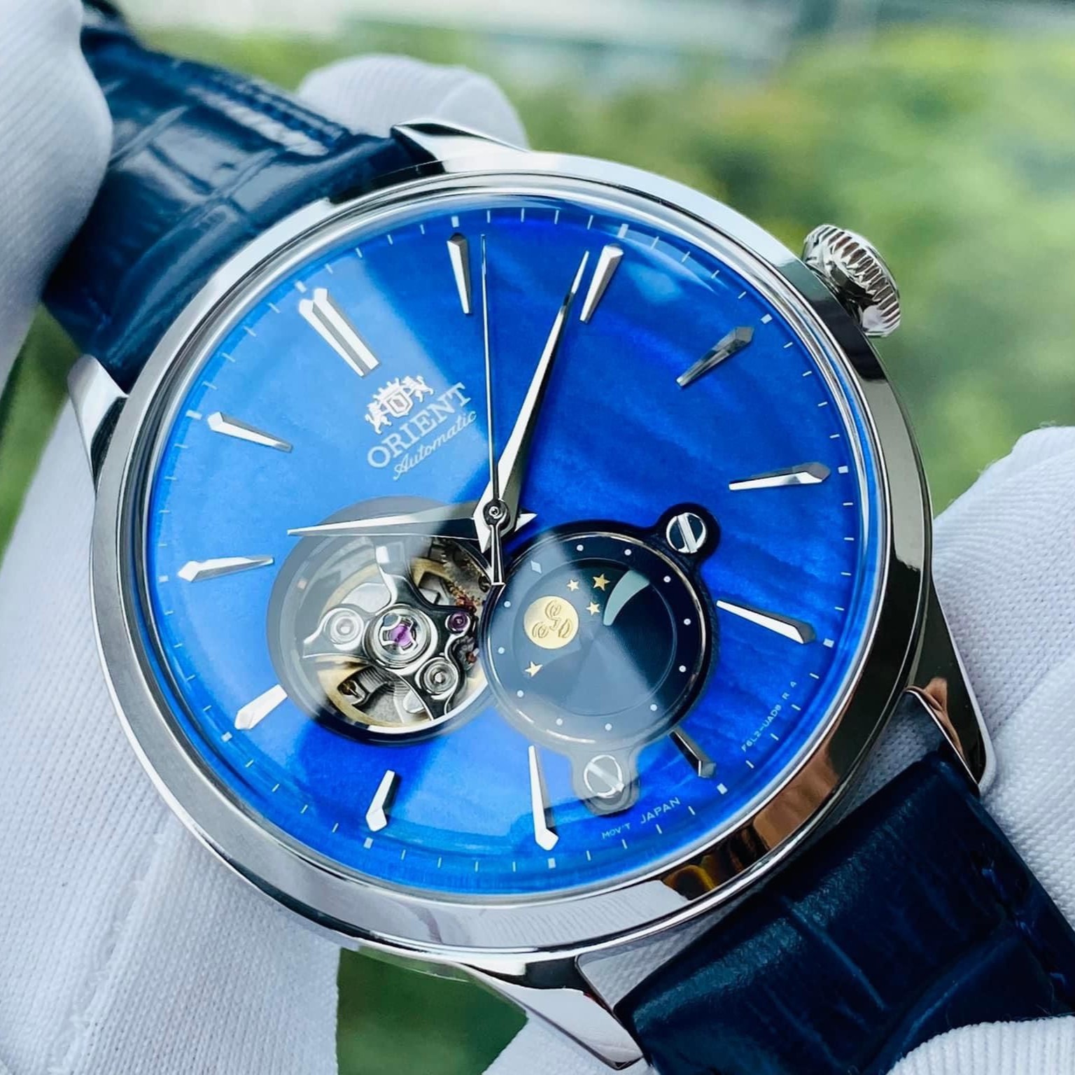 ORIENT CLASSIC SUN AND MOON GEN 6 AUTOMATIC BLUE RA-AS0103A10B