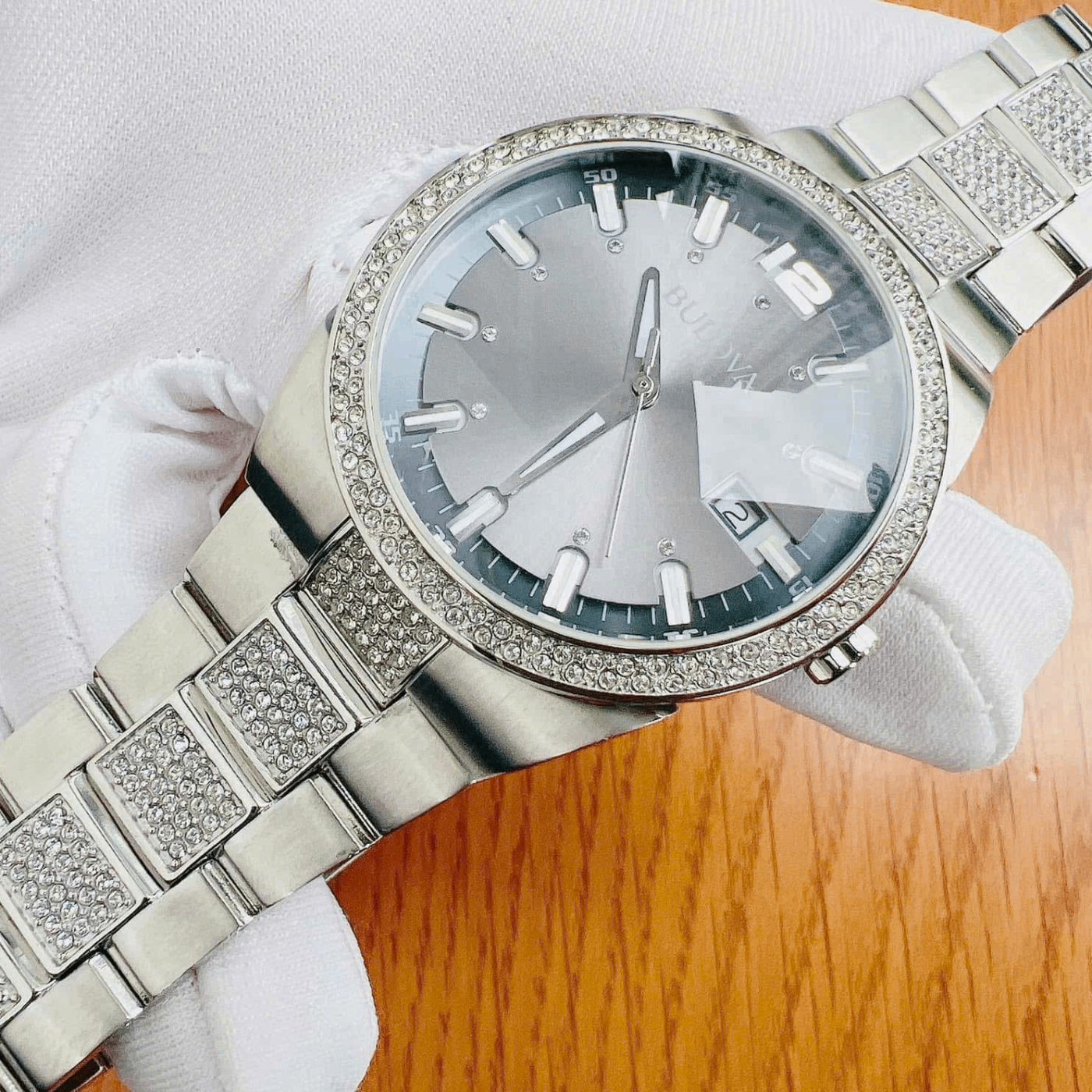 ĐỒNG HỒ NAM BULOVA CRYSTAL QUARTZ 96B221