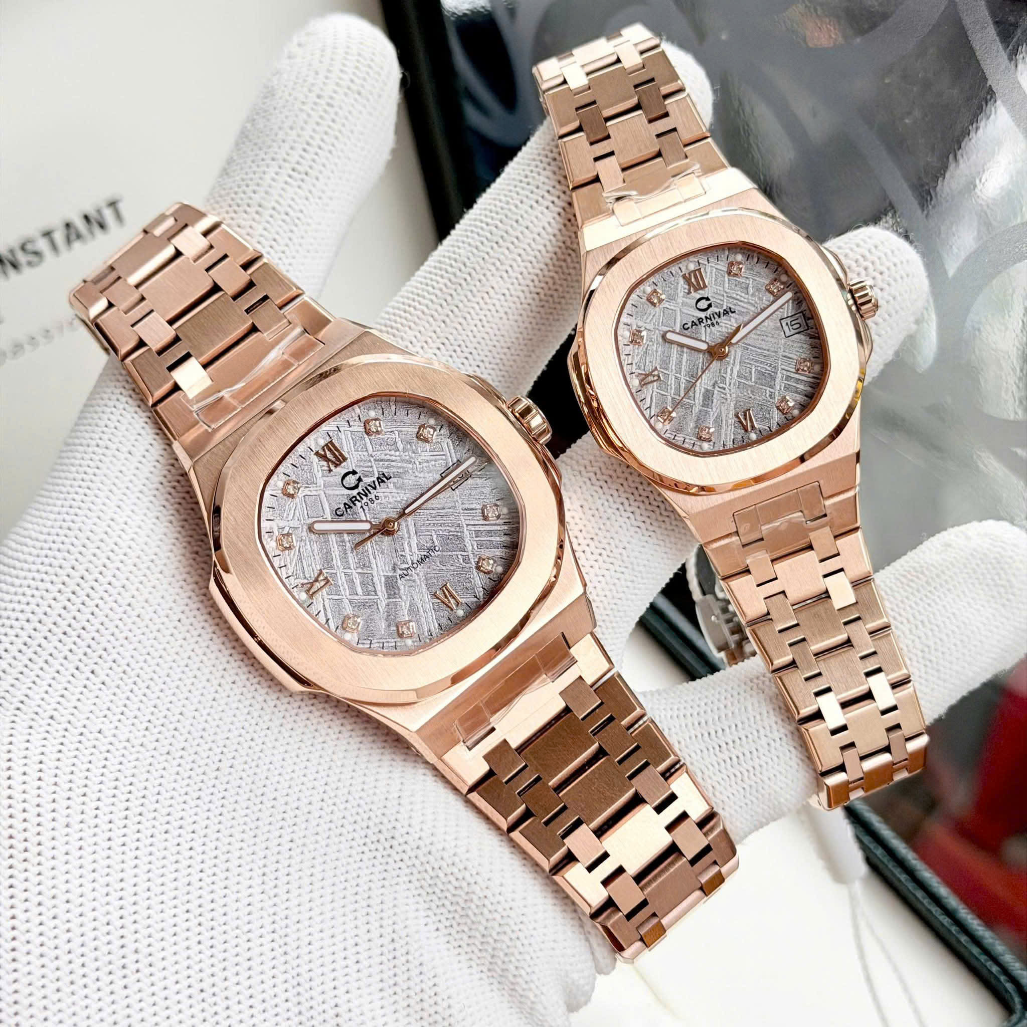 ĐỒNG HỒ ĐÔI CARNIVAL 8160G-VH-TT - CARNIVAL 8160L-VH-TT