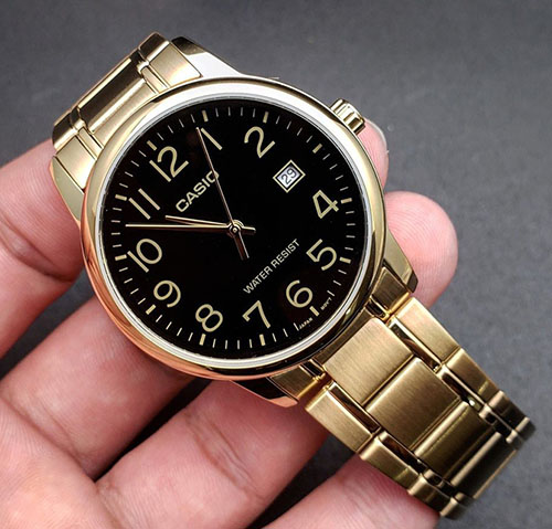 ĐỒNG HỒ NAM CASIO QUARTZ MTP-V002G-1BUDF GOLD