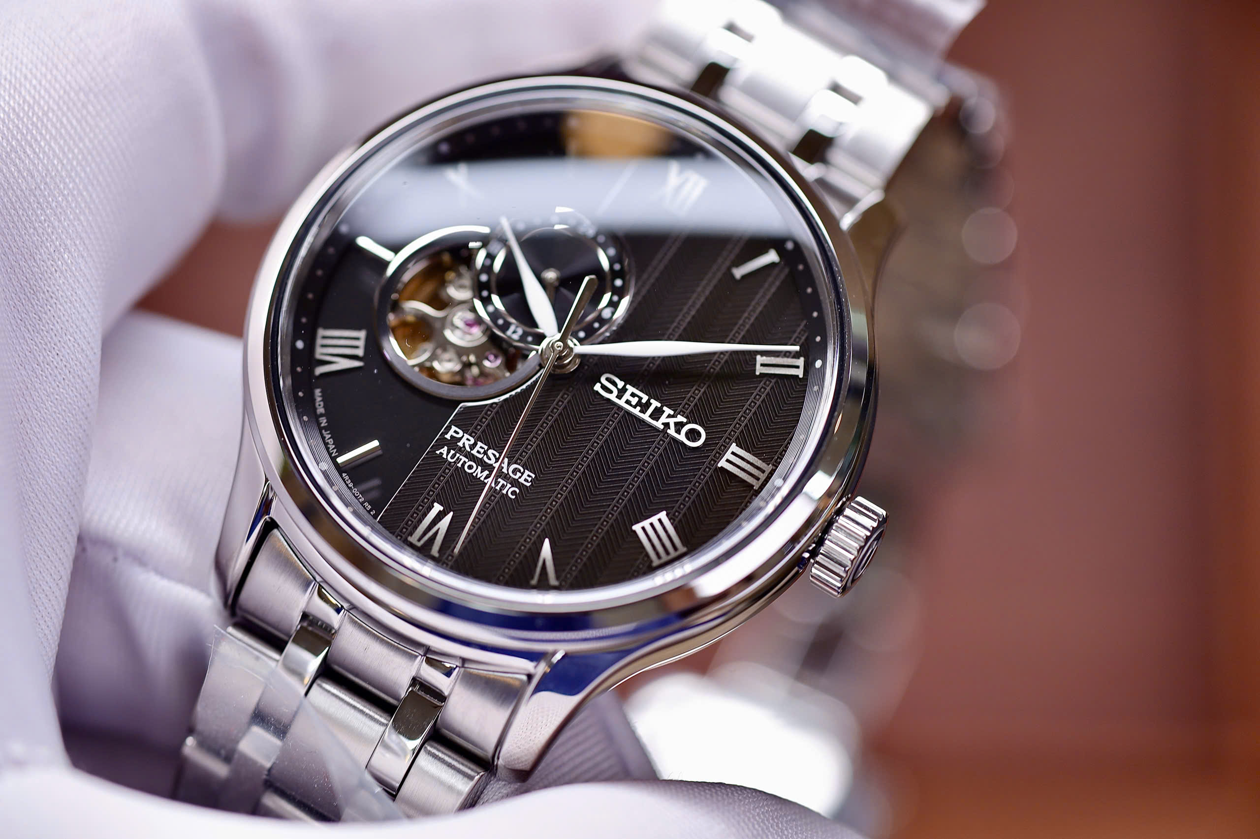 ĐỒNG HỒ NAM SEIKO AUTOMATIC PRESAGE OPEN HEART SSA377J1 (SARY093)