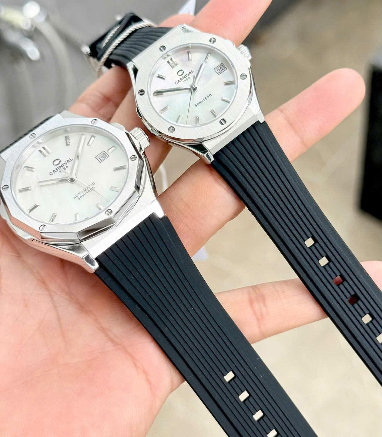 ĐỒNG HỒ ĐÔI CARNIVAL 8168G-VT-DCS-TK MOP - CARNIVAL 8168L-VT-DCS-TK MOP