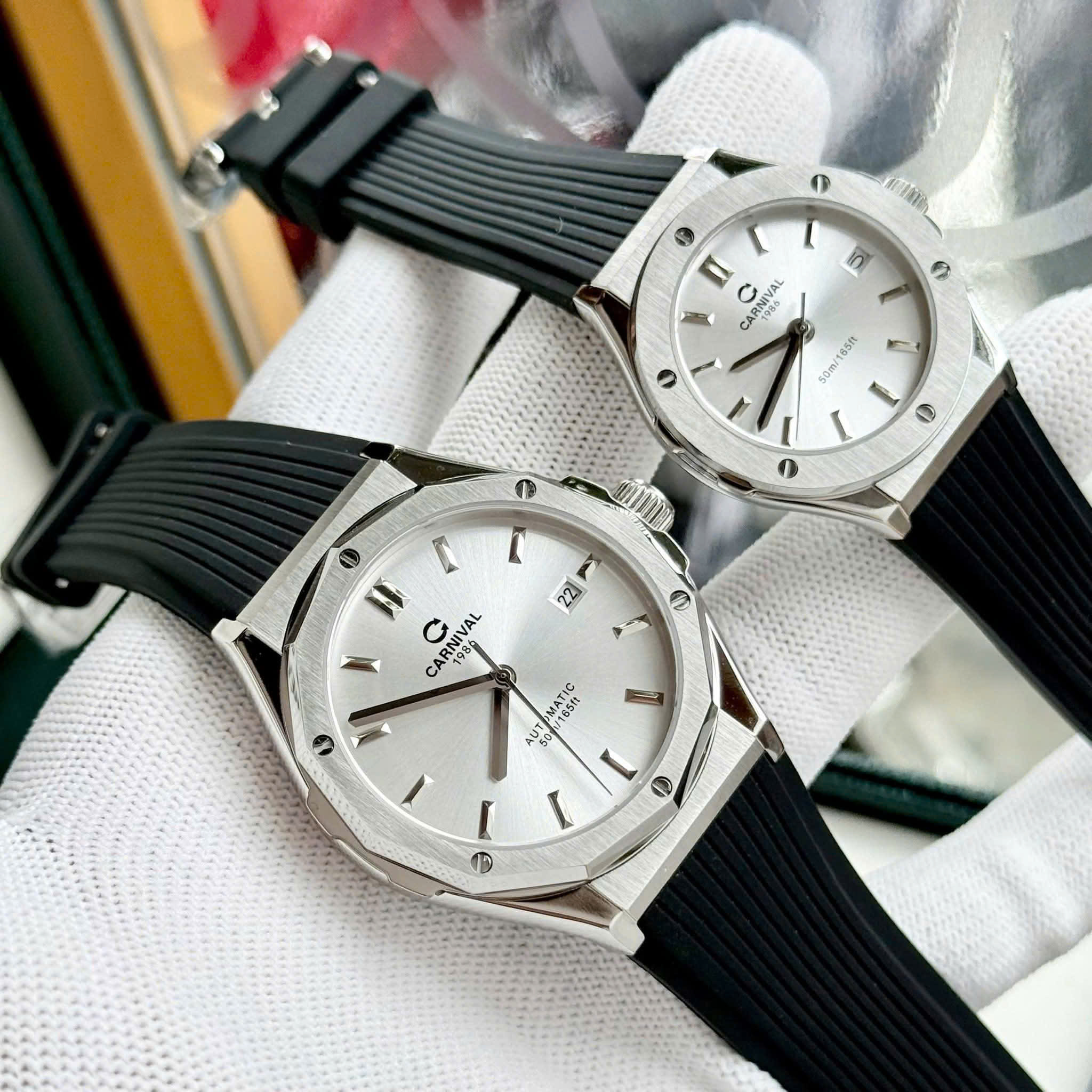 ĐỒNG HỒ ĐÔI CARNIVAL 8168G-VT-DCS-T - CARNIVAL 8168L-VT-DCS-T