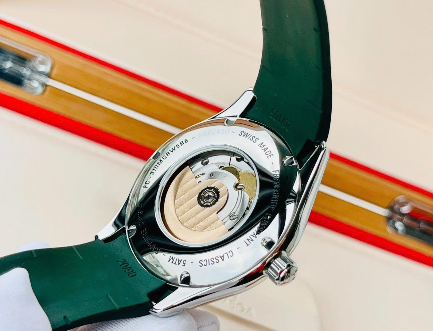 FREDERIQUE CONSTANT OPEN HEART GREEN FC-310MBRW5B6