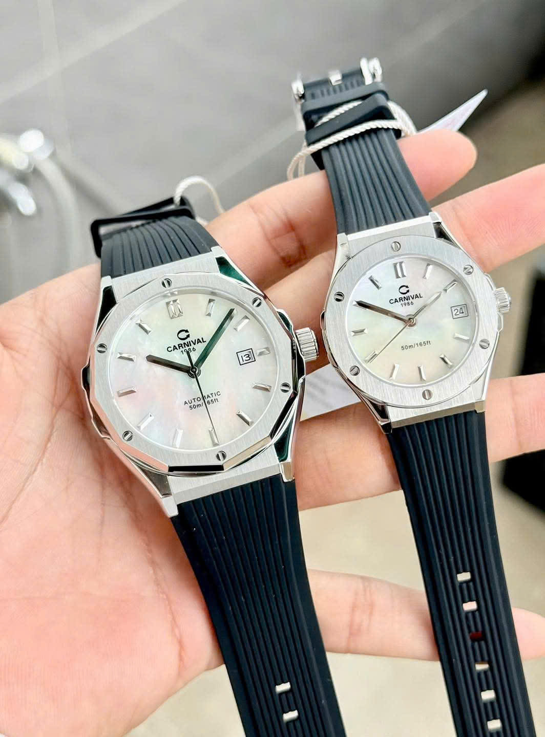 ĐỒNG HỒ ĐÔI CARNIVAL 8168G-VT-DCS-TK MOP - CARNIVAL 8168L-VT-DCS-TK MOP