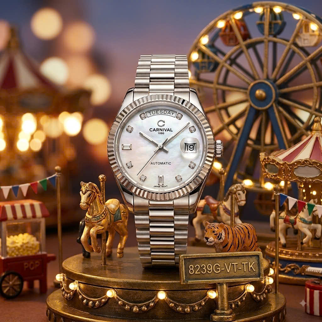 ĐỒNG HỒ NAM CARNIVAL AUTOMATIC 8239G-VT-TK