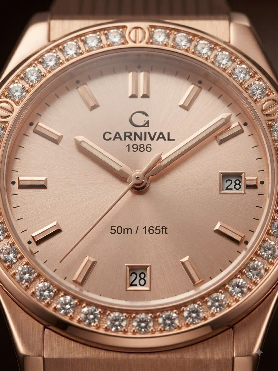 ĐỒNG HỒ NỮ CARNIVAL QUARTZ 8168L2-VH-DCS-B1