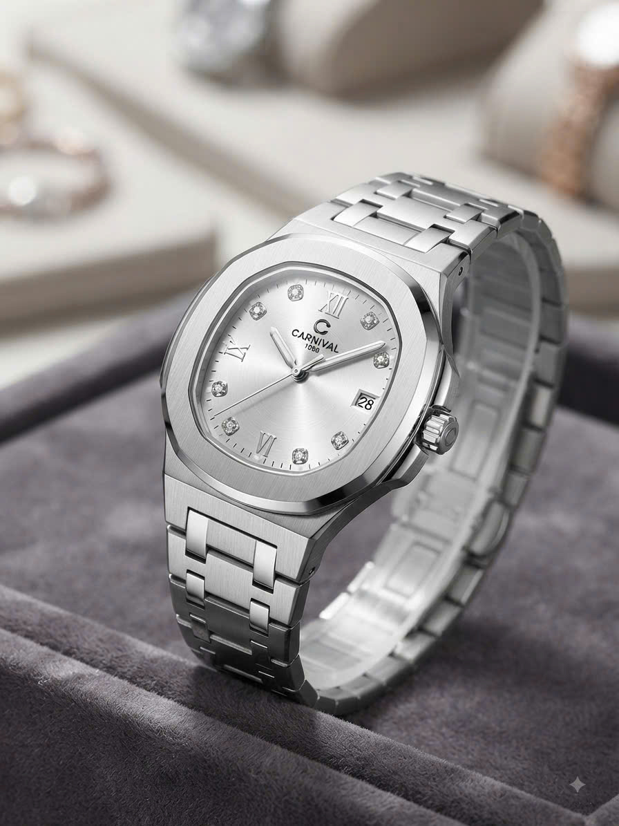 ĐỒNG HỒ NỮ CARNIVAL 8160L-VT-XÁM