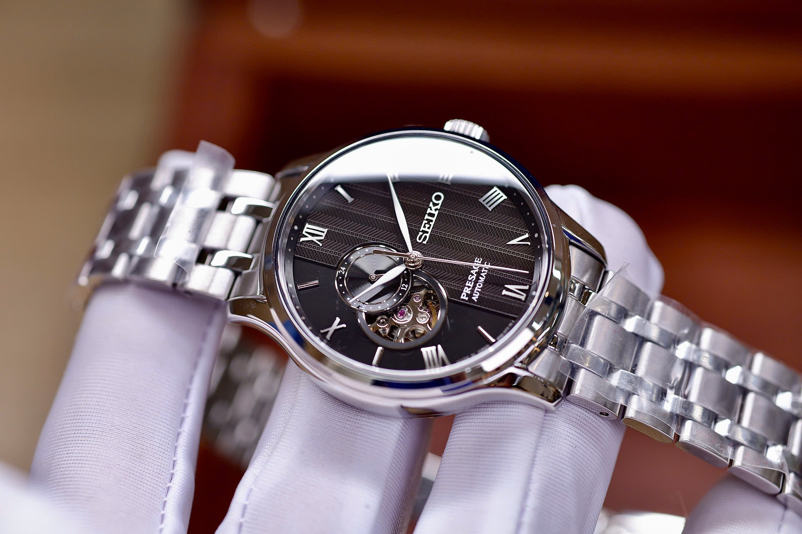 ĐỒNG HỒ NAM SEIKO AUTOMATIC PRESAGE OPEN HEART SSA377J1 (SARY093)