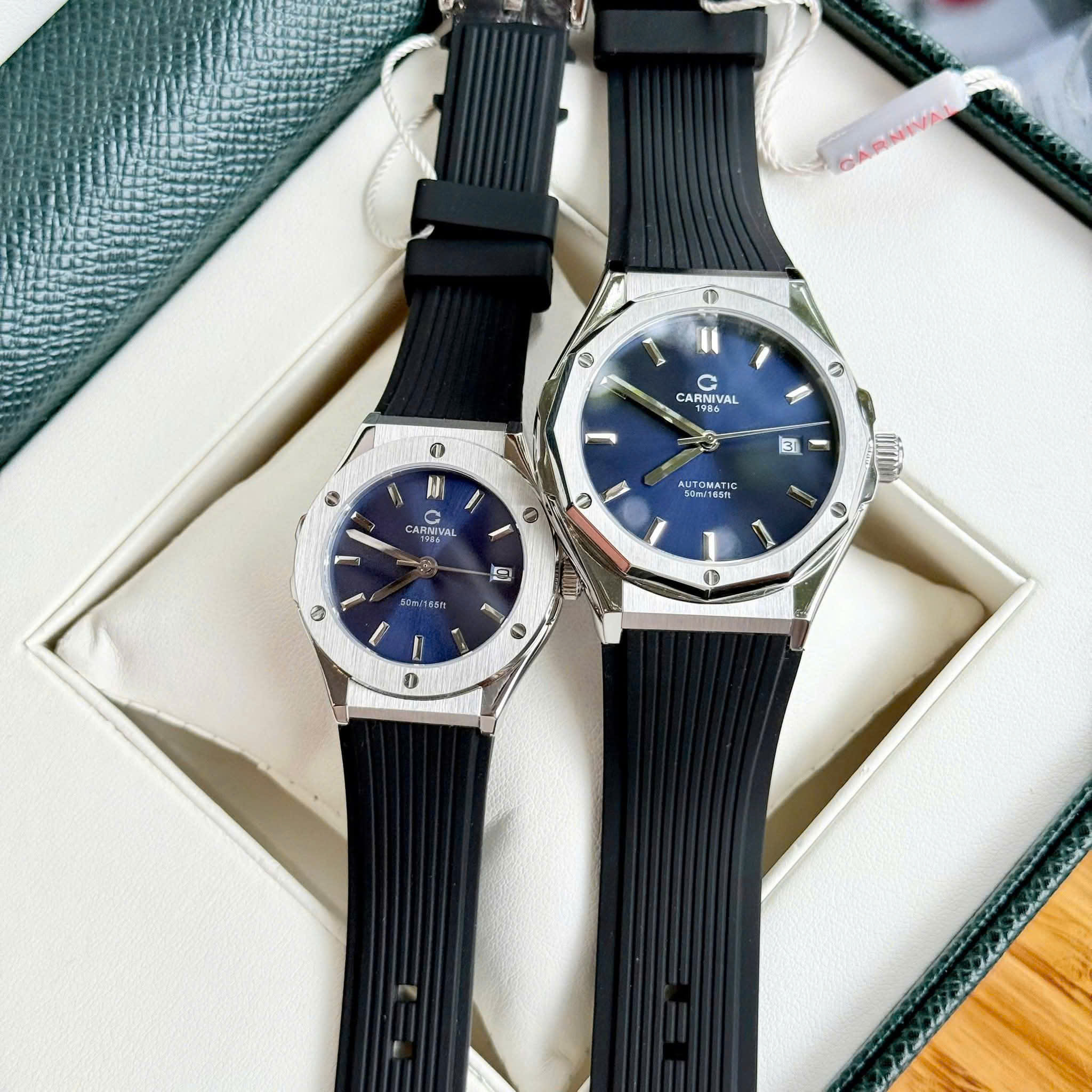 ĐỒNG HỒ ĐÔI CARNIVAL 8168G-VT-DCS-X - CARNIVAL 8168L-VT-DCS-X