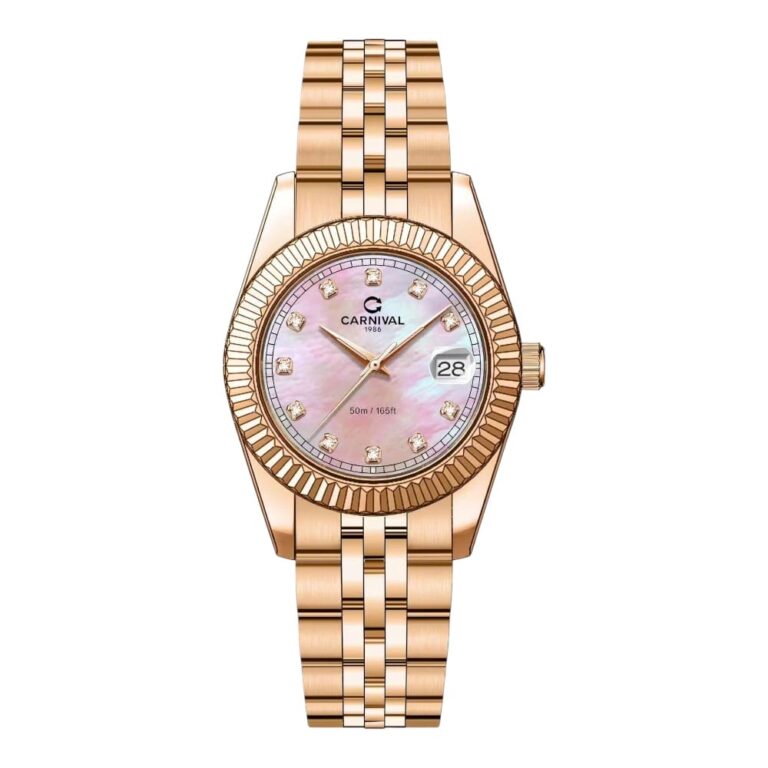 ĐỒNG HỒ NỮ CARNIVAL QUARTZ XÀ CỪ HỒNG 8131L-VH-HK