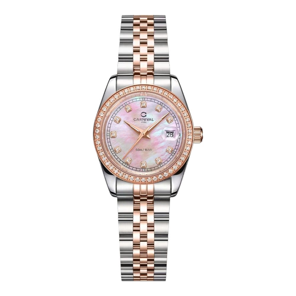 ĐỒNG HỒ NỮ CARNIVAL QUARTZ XÀ CỪ HỒNG 8131L2-CH-HK
